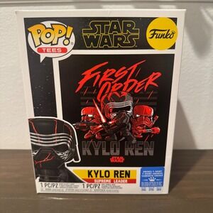 Funko Pop! Star Wars Kylo Ren Supreme Leader Pop Tees Empty Box Black 2XL